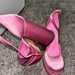 Pink platform heels